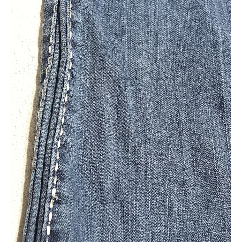 Rock 47 Wrangler Jeans Womens 15/16 Blue Ultra Low Rise Bootcut Rhinestone 40x30 - Picture 14 of 16